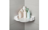 Bathroom Corner Organizer Large Capacity Wall Mounted Rotating Tray Shelf Side