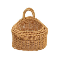 Wall Basket with Handle Handwoven Hanging Storage Basket Decorative for Entryway