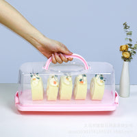 Reusable Cake Roll Packaging Box for Home Use, Long Strip Towel Roll Dessert Rectangular Toast Box