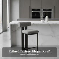 Upholstered Counter Stool with spinerest Footrest Included for Cafe, Coffee Shop