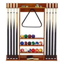 Billiard Cue Wall Mount Rack for Pool Cue Storage