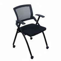 Rolling Chair with Writing Tablet Space-Saving Office Furniture Ergonomic Design