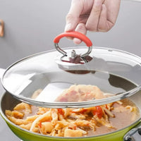 Pot Lid Handle Curved Grip Stainless Steel Lid Handle Polished Metal