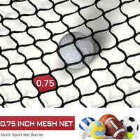 Multi-Sport Practice Net for Baseball, Golf, and Other Ball Sports, 10x10ft, Red, Polyester