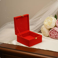 Wedding Jewelry Box Gold Latch Accessory Storage for Brides