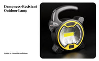 Portable Brightness Panel Camping Lamp Dimmable Battery Powered Lantern Handheld COB Work Lamp Adjustable Brightness