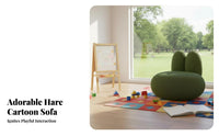 Plush Floppy-Eared Chair Cute Lagomorph Design Floppy-Eared Character Seat Soft and Comfortable Sturdy Construction