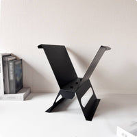 X Shaped Magazine Rack Creative Crafted Metal Magazine Rack Stable Support Paper Organizer for Showroom, Study Room