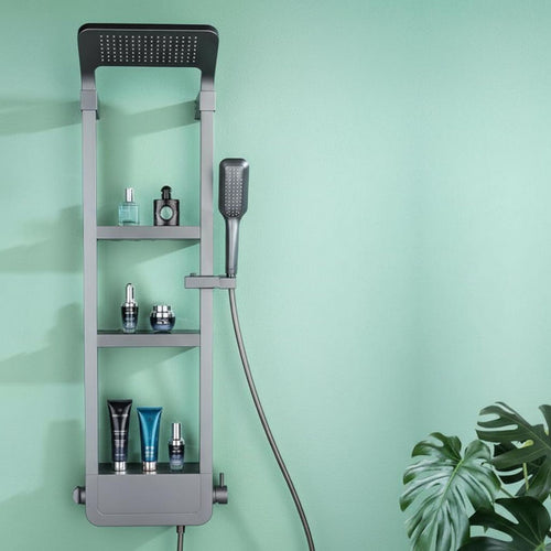 Digital temp control LED shower