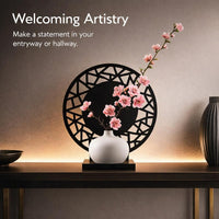 Handcrafted Ceramic Vase Decor, Plum Blossom Tabletop Decor, Realistic Artificial Flowers, Modern Artistic Flair