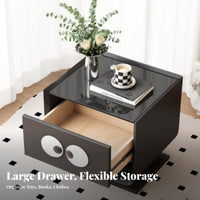 Storage Nightstand Cartoon Design Bedside Cabinet Rounded Corners for children, Boys