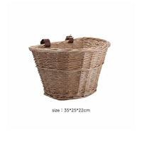 Woven Willow Basket Vintage Appearance Front Bike Basket for Cycling