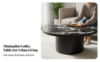 2 Pieces Nesting Round Tables Space-Saving Nesting Table Set Sintered Stsingle Top Multi-Functional for Families, Students