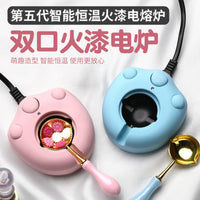 Dual-Outlet Cat Paw Wax Melter with Low Voltage Heating for Sealing Wax, US Plug