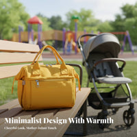 Pram Diaper Bag Multiple Compartments Convertible Diaper Bag Water-Resistant Oxford Material Multifunction Nappy Tote for New Moms, Daily Outings