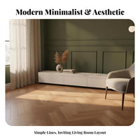 Modern Design TV Cabinet and Coffee Table Set Large Capacity Drawers TV Cabinet with Storage Sturdy Construction Living Room Furniture Thickened Top for Small Apartment Dwellers, Families, Homeowners, Lounge Area, Bedroom