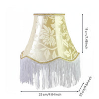 Green Textile Lampshade Handmade Tassel Lamp Shade Retro & Design for Bedroom