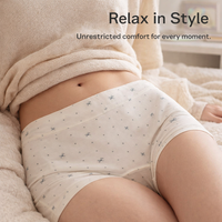 Womens Pants Multipack Boxers Underwear with Extended Gusset Coverage, Breathable Loungewear for Under Dress Shorts