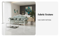 3 Pieces 3 Piece Button-Tufted Couch collection Removable and cleanable slipcovers Sofa Set European design Upholstered Seating for Small Spaces, salon