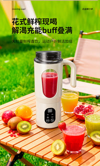 Portable Rechargeable Juicer with Pulp Separation for Home and Outdoor Use
