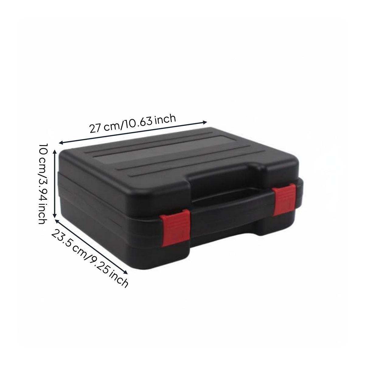 Hard-Shell Tool Case Ribbed Lid Clamshell Tool Case Matte Finish