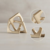 Geometric Sculpture Metal Abstract Sculpture Modern for Living Room, Entryway