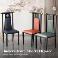 Armless Rearrest Chair New Chinese Design Business Seating Stable and Sturdy Versatile Design for Homeowners, Dining Room, Cafe