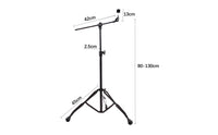 360 Degree Tilter Convertible Cymbal Stand Non-Slip Rubber Feet Swivel Cymbal Stand Collapsible Design for Stage Performance