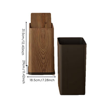 Narrow Garbage Bin with Lid Double Barrel Design for Bathroom, Living Room