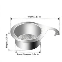 Swan Drain Basket Stainless Steel Sink Strainer with Handle, Thickened Food Waste Strainer, Modern Minimalist Fruit Vegetable Colander Basket