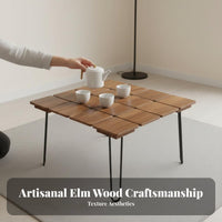 Tiled Wood Top Table Long-Lasting Living Room Furniture Easy Assembly