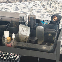 Black Diamond-Texture Multi-Purpose Desktop Storage Box for Beauty Tools