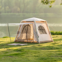 Quick-Setup Inflatable Camping Tent Protection Inflatable Cabin Tent Large Weatherproof for Families
