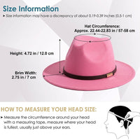 Fedora Hats for Women and Men with Removable Band, Polyester Felt Sun for Beach and Travel, Classic Flat Design, Adults