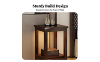Modern Design 2-Tier C-Shaped End Table Multi-Functional Plant Stand Space-Saving Household Furniture Stable design for Apartment Dwellers, Homeowners, Students, Living Room, Bedroom, Small Spaces, Next to Sofa