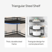 Corner Kitchen Shelf No-Drill Wall Mounted Rack