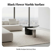 2 Pieces distinctive Shape Nesting Table Set Modern Design Irregular Nesting Tables Space-Saving Living Room Furniture Sculptural Base for Interior Designers, Homeowners, Apartment Dwellers, Small Spaces, Lounge Area, Home, Bedroom