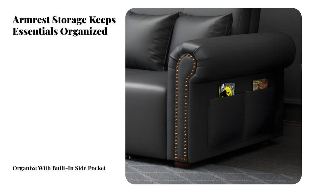 Multi-Functional Pull-convertible Sofa Bed with Storage Foldable Design transformable Couch Space-Saving Living Room Furniture Modern aesthetic for Apartment Dwellers, Office Workers, Homeowners, Small Spaces, Home Theater