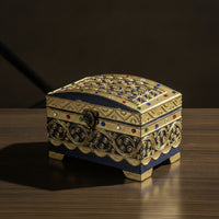 Jewelry Box with Hinged Lid Vintage Wooden Jewelry Box Stylish for Tabletop