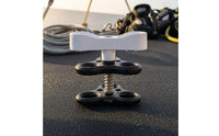Coiled-Loaded Underwater Photo Light Clamp Black and White Three-Hole Clamp Bracket Compact Stable Grip
