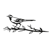 Metal Silhouette Flat Outdoor Silhouette Cut Decoration for Porch