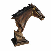 Horse Head Sculpture Compact Horsehead Bust Naturalistic Horse Bust for Bookshelf, Study