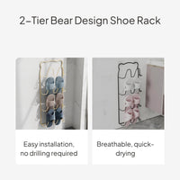 Wall Mounted Slipper Rack with Creature Design, No-Drill