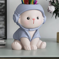 Cartoon Pen Holder Gift Idea Cute Desktop Organizer Resin for Office