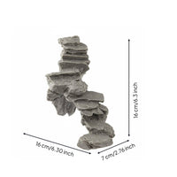 Aquatic Aquarium Rock Bridge Lifelike Appearance Faux Stone Stairs for Terrarium
