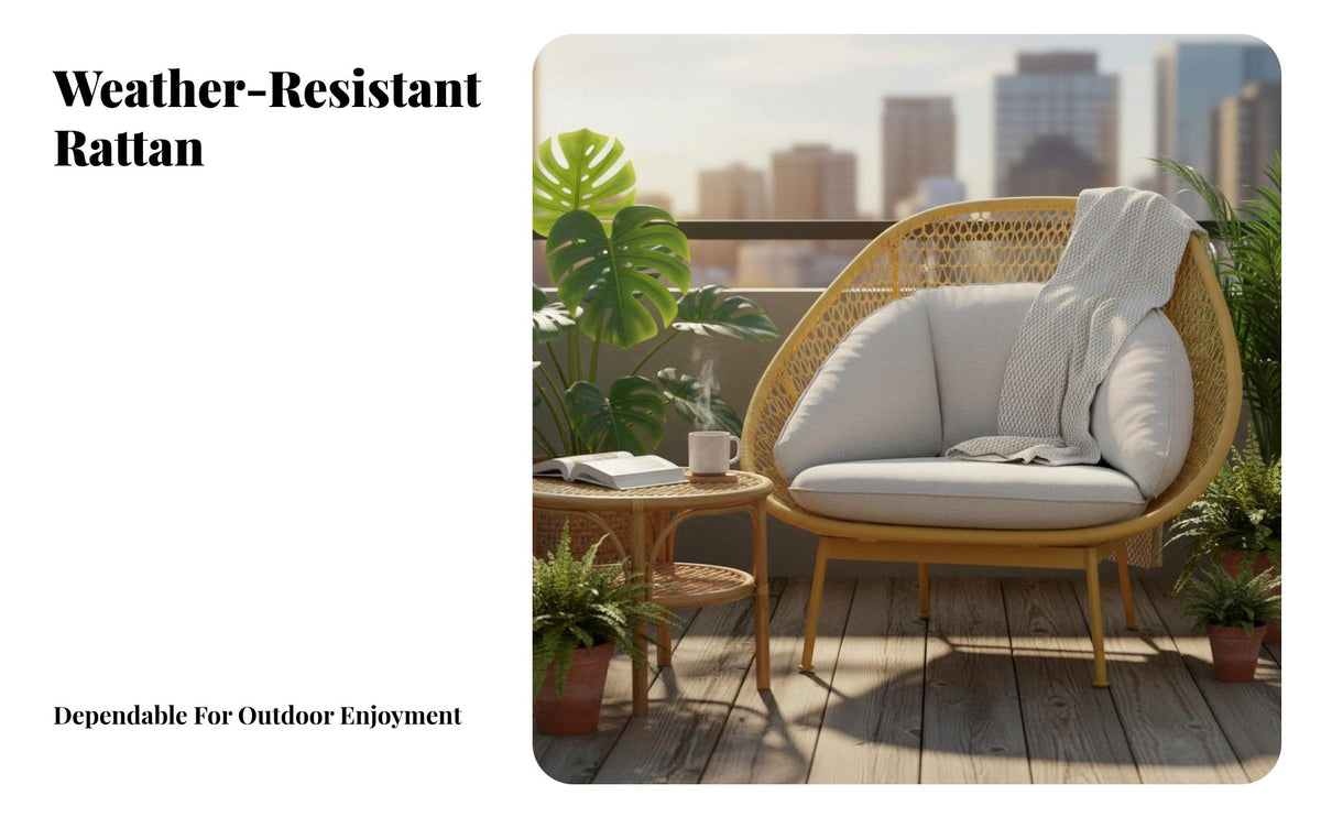 3 Pieces Weather-Resistant 3-Piece cafe Set long-weather-proofing 3-Piece Woven Chat Set Easy to Clean Patio Seating Comfortable paddings for Apartment Dwellers, property owners, two people, Balcony, Garden, rearyard, Porch