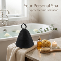 Men Women Steam Bath Wool Cap, Traditional Sauna Steam Room Hat, Dry Headrest Steam Room Essential,  - Image 5