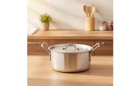 5 Pieces Aluminum Pot with Lid Lightweight Saucepot Heavy-Duty Kookpot for Home Cooks