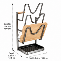 pot lid and cutting board rack
