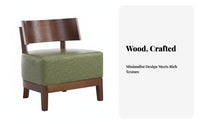 Nordic Design Upholstered Wood Armchair Minimalist aesthetic Accent Chair space-saving Footprint Seating Furniture Ergonomic spinerest for Apartment Dwellers, Interior Designers, Living Room, Hotel, Reception Area, Bedroom